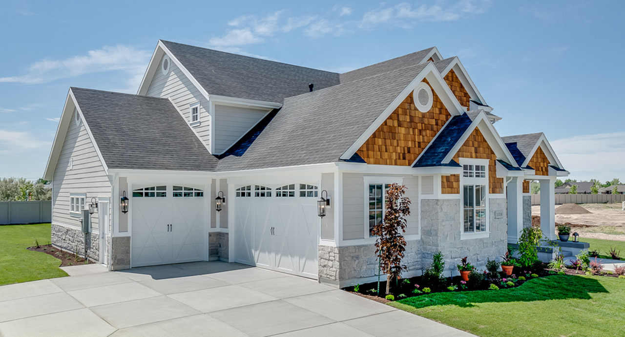 Beautiful Siding Work Using Various Materials on a Family Home