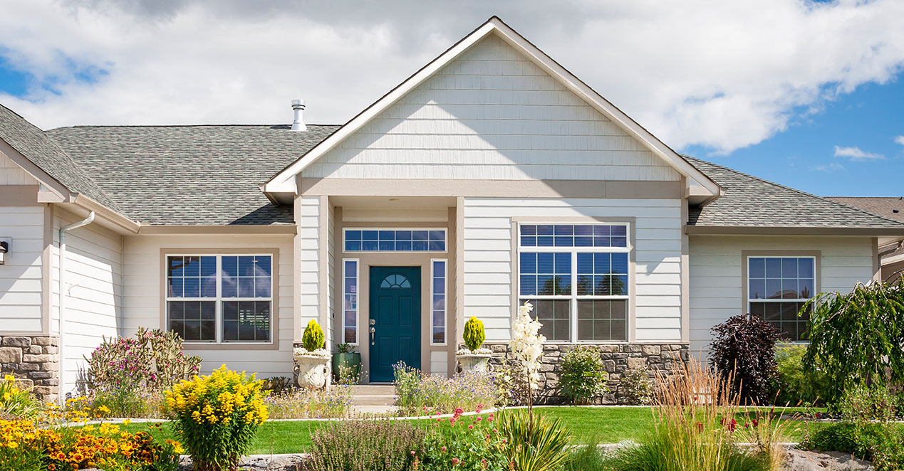 Street View of a House With New Gutters